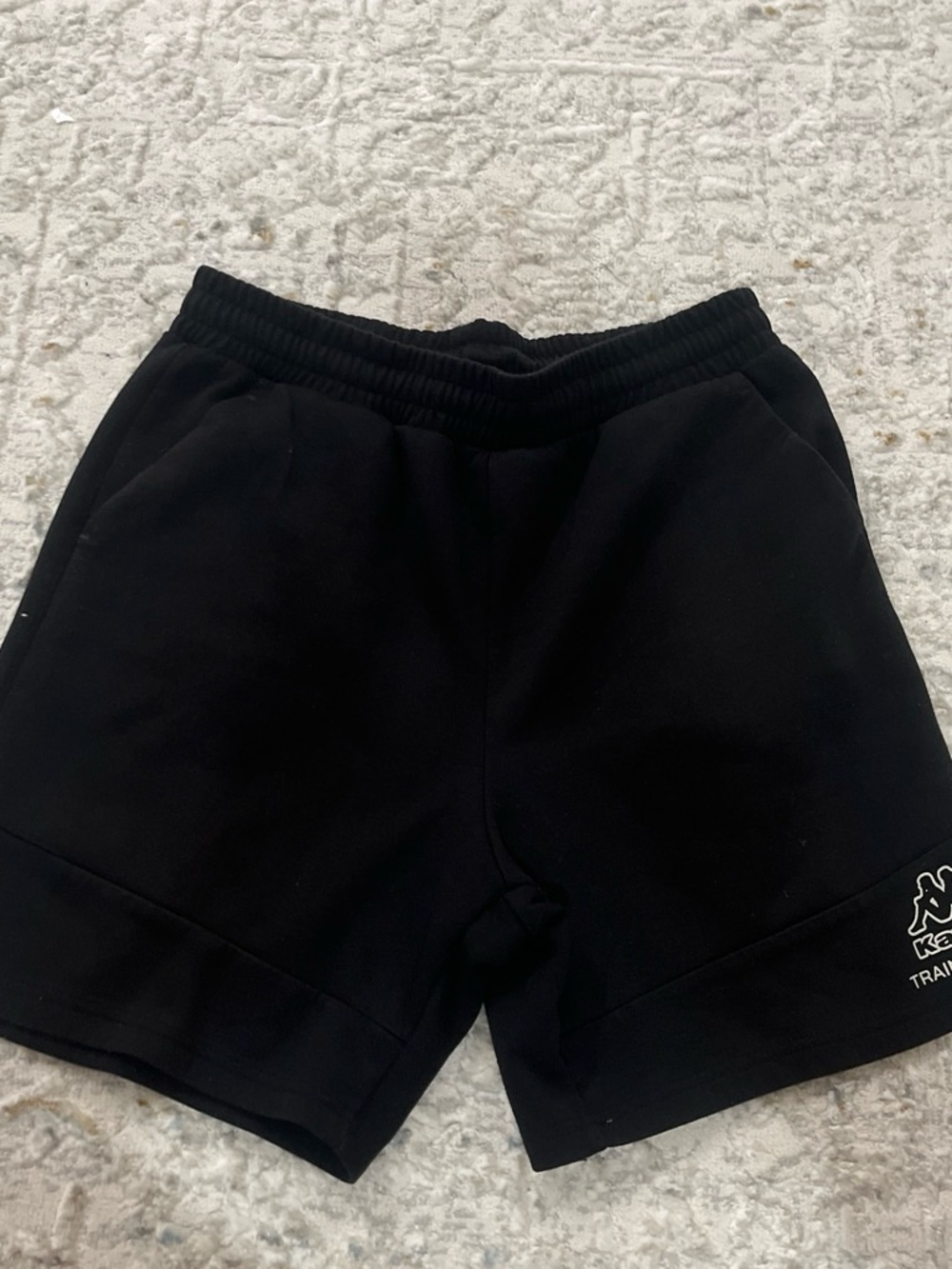 Kappa Men's Black Athletic Shorts with Logo